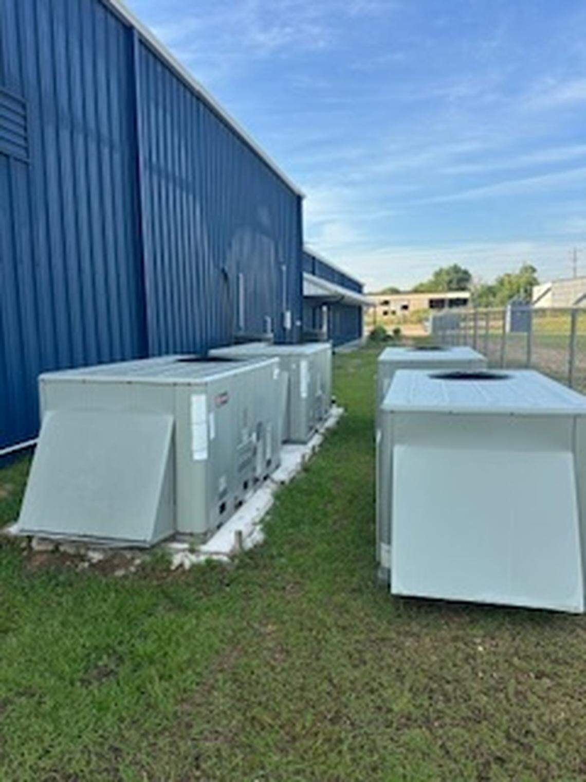 Air handling units are being installed for a licensed medical marijuana business in Prentiss, Mississippi Green Oil LLC.