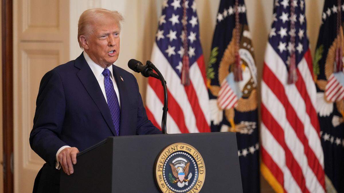 President Donald Trump speaks during a signing ceremony at the White House on Jan. 29, 2025. (Doug Mills/The New York Times)