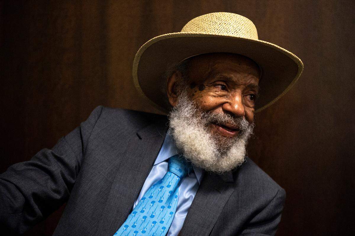 James Meredith before his speech at Mississippi Gulf Coast Community College in Gulfport on Wednesday, Nov. 17, 2021.