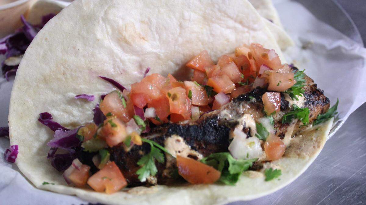 JULIAN BRUNT/SPECIAL TO THE SUN HERALDThis blackened mahi taco at the Crawfish House and Grill in Ocean Springs gets top marks.
