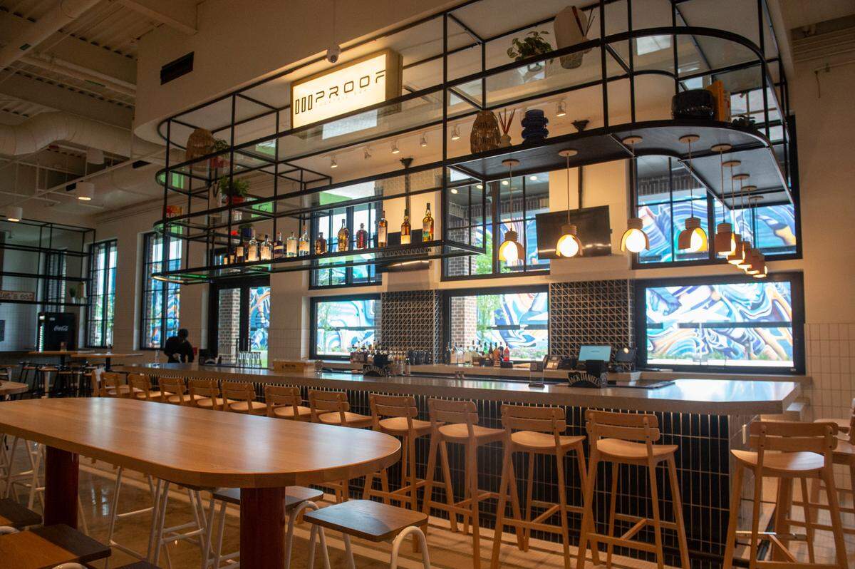 Proof, the bar inside of Crave, the new food hall at OS1515 in Ocean Springs on Thursday, May 15, 2025.