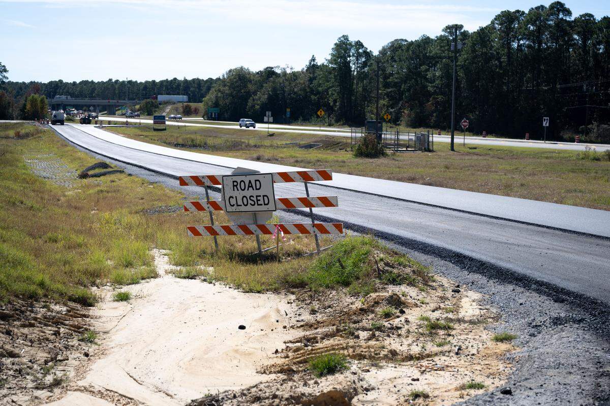 Construction on Highway 57 between I-10 and Vancleave on Wednesday, Nov. 12, 2025.