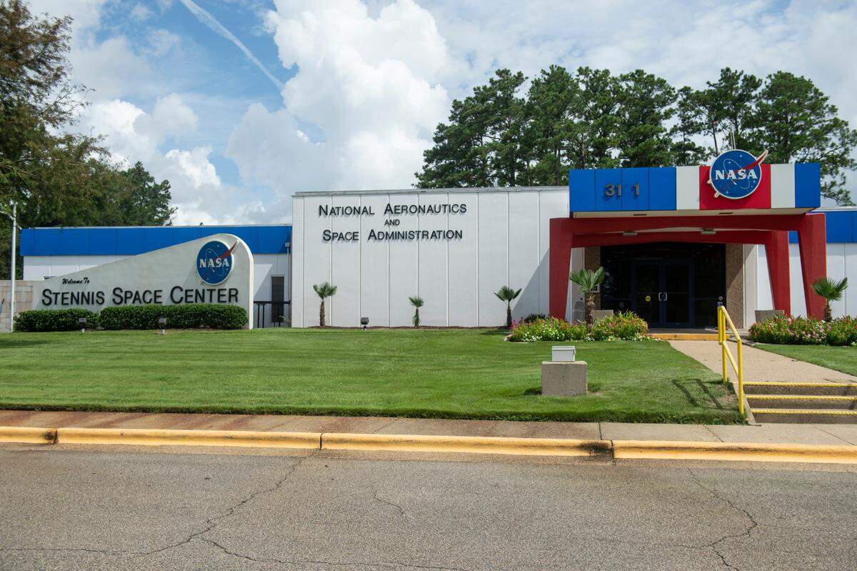 The welcome building at Stennis Space Center in Hancock County on Monday, Aug. 8, 2022.