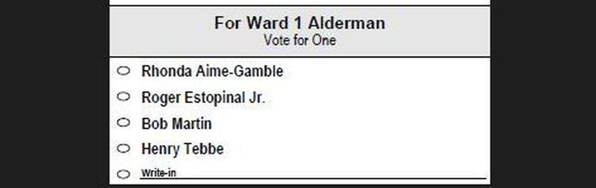 Republican candidates for Ward 1 alderman in Waveland’s Oct. 4 primary election