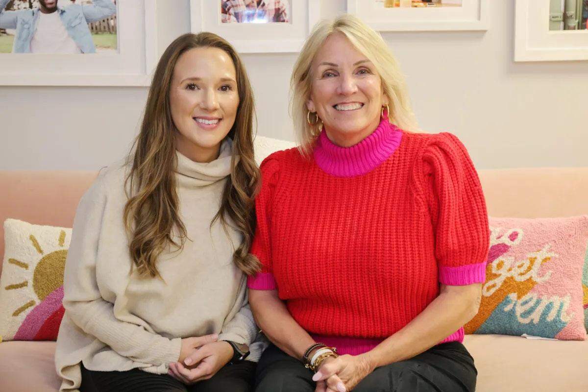Georgia Sloan, left, and Leisha Pickering, founder and CEO of Musee Bath, sit for a portrait at the Musee Bath facility in Canton on Dec. 11, 2024. Pickering has supported Sloan through her journey of recovery and reentry, providing employment and advocacy as Sloan rebuilds her life after incarceration.