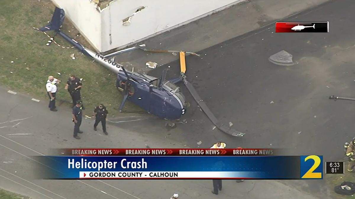 A helicopter crashed while taking a child on a birthday ride in Calhoun, Georgia on April 12, according to police.