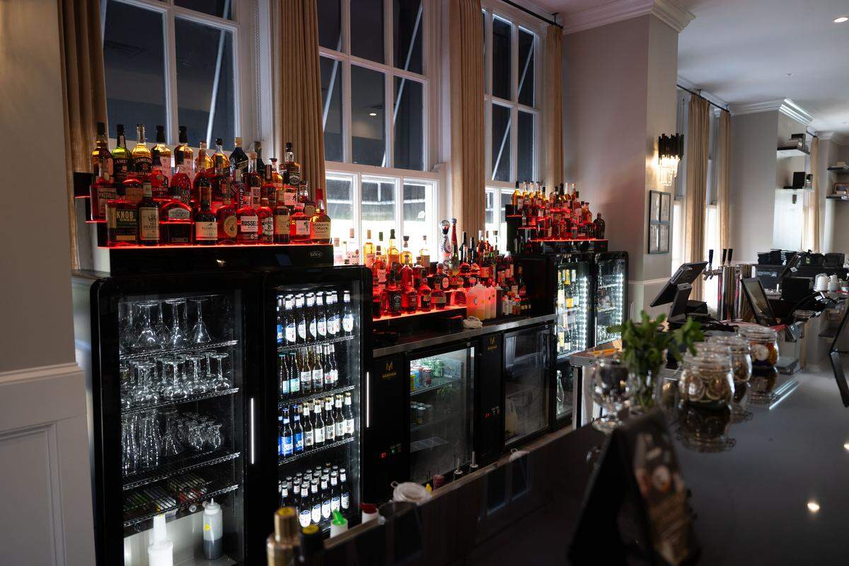 The Library Bar is on the mezzanine level of the Markham Hotel in Gulfport.