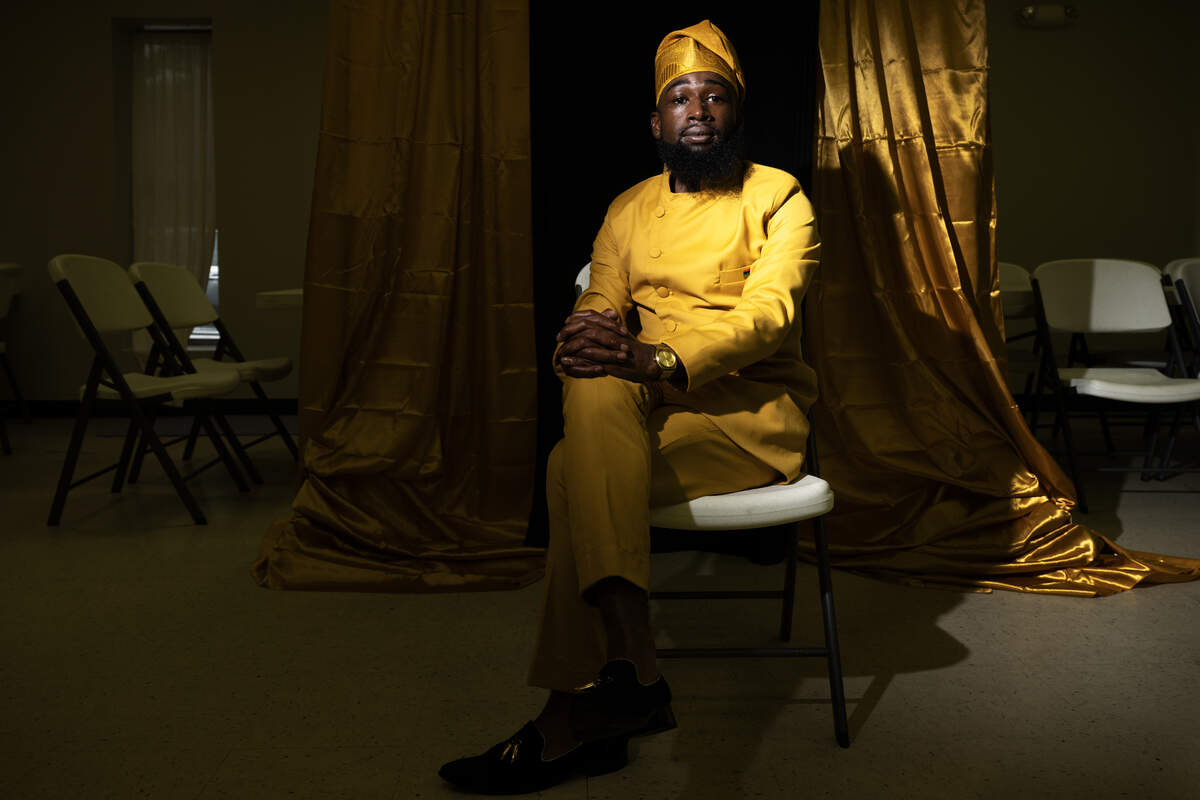 Griot Bobby Hudson III poses for a portrait during a meeting of the Griot Society at the Mt. Pleasant United Methodist Church in Gulfport on Thursday, June 18, 2026.