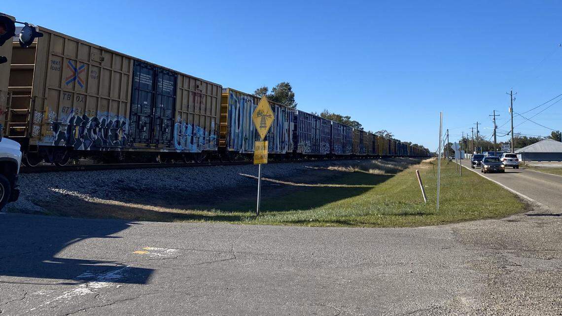 Driver critically injured when 2-mile-long train hits vehicle in Gulfport, police say