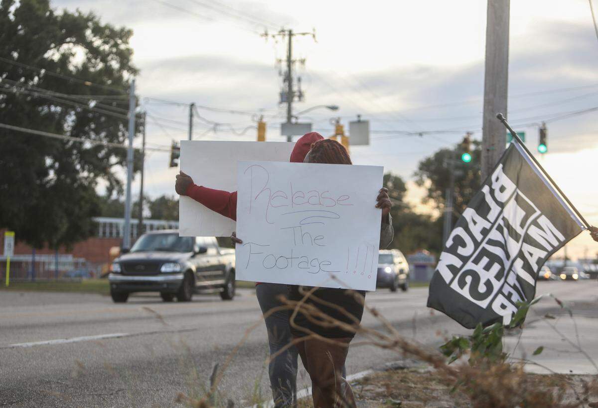 Protesters who want justice for 15-year-old Jaheim McMillan are demanding Gulfport police release the body camera footage from the day when Jaheim was shot by an officer outside the Family Dollar on Pass Road.