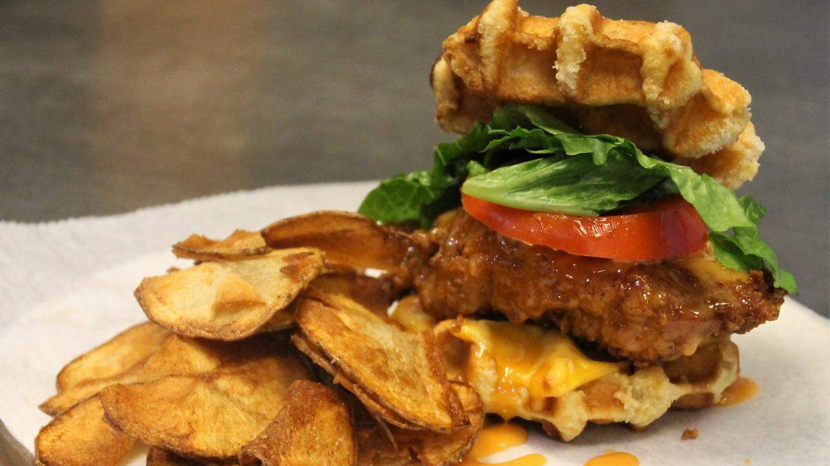 Killer good chicken and waffles.