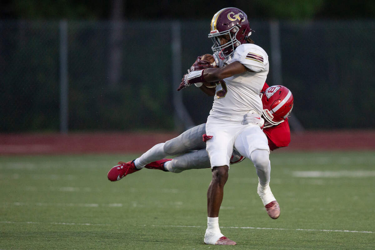 George County’s Montrell Dortch gets tackled by Biloxi during their game against Biloxi at Biloxi High School on Friday, Sept. 8, 2023.