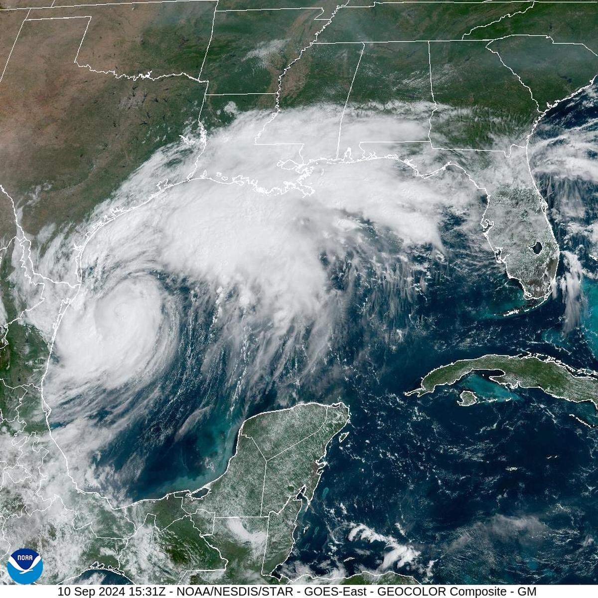 Tropical Storm Francine tracks toward Louisiana.