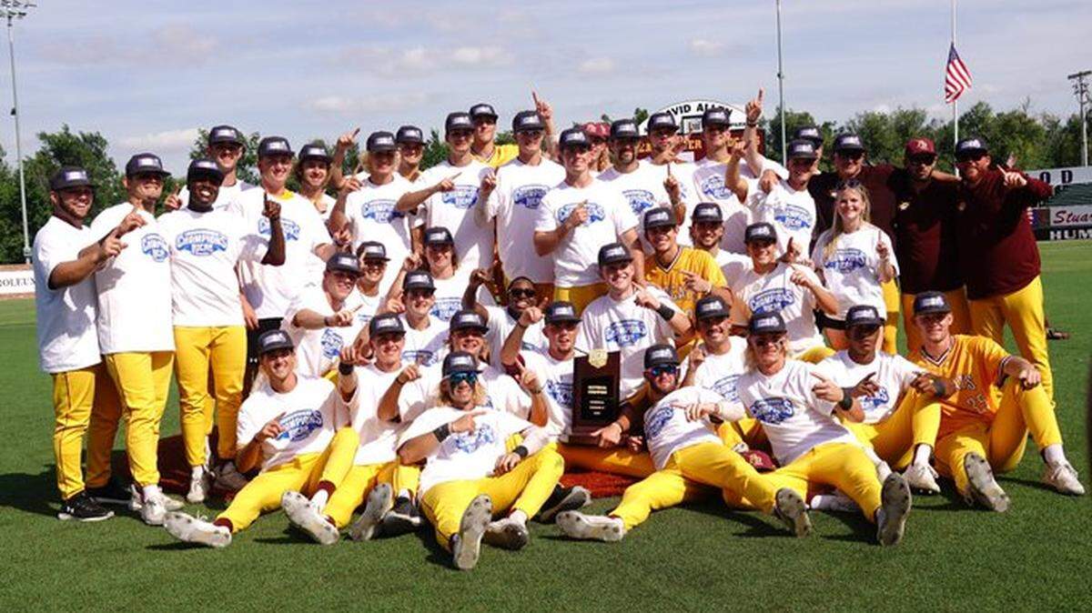 The Wildcats celebrate winning the junior college national championship