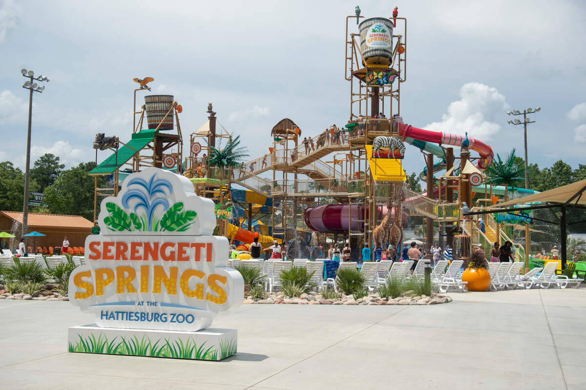Treetop Trek, a massive playground with waterslides and water features, at Serengeti Springs at the Hattiesburg Zoo, a new waterpark that opened in May, on Wednesday, June 5, 2024.