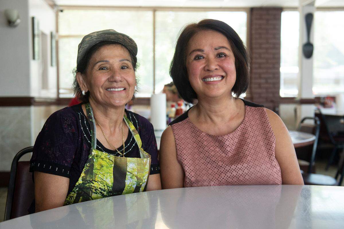 Owner Kim Pham, right, and chef Chau Oanh at Kim Long in Biloxi on Wednesday, Aug. 2, 2023.