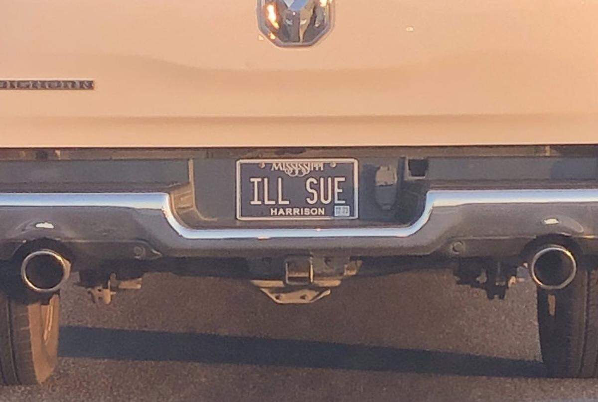 Don’t get on this driver’s bad side with this “Ill SUE” license plate.