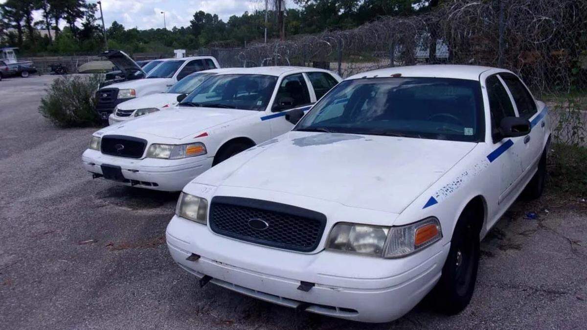 Some of the vehicles up for auction on Saturday’s surplus auction in Biloxi.
