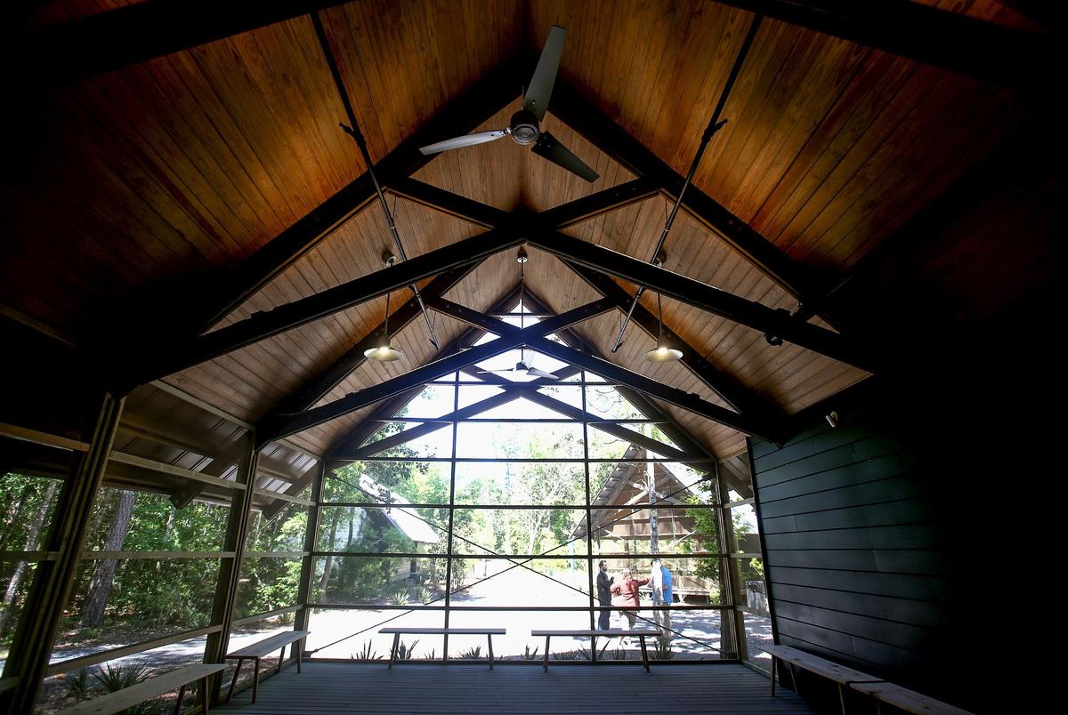 The new University of Southern Mississippi’s Marine Education Center at the Gulf Coast Research Laboratory Cedar Point Site features outdoor classrooms, such as this one.