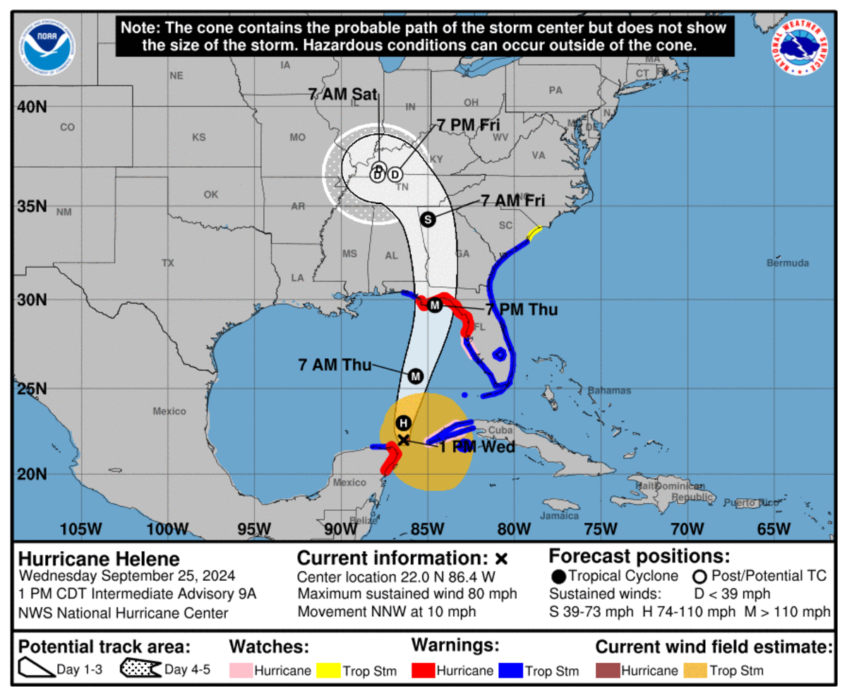 Hurricane Francine is expected to hit Florida on Thursday as a Category 3 storm.