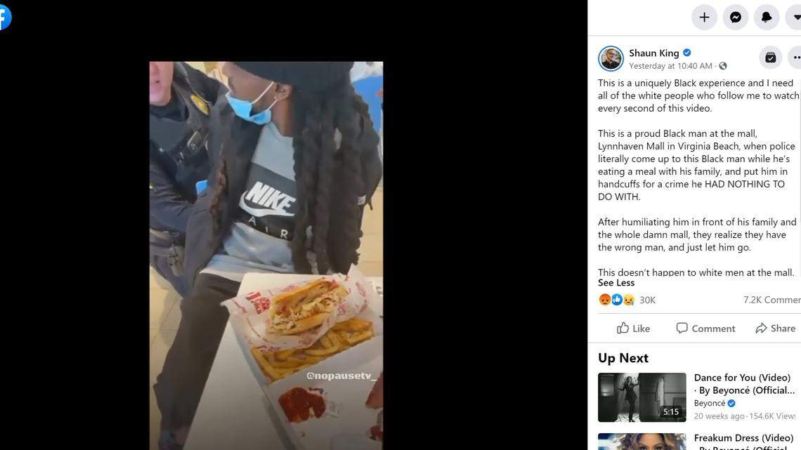 The Virginia Beach Police Department is reviewing an incident in which officers detained a Black man they accused of using stolen credit cards at a mall.