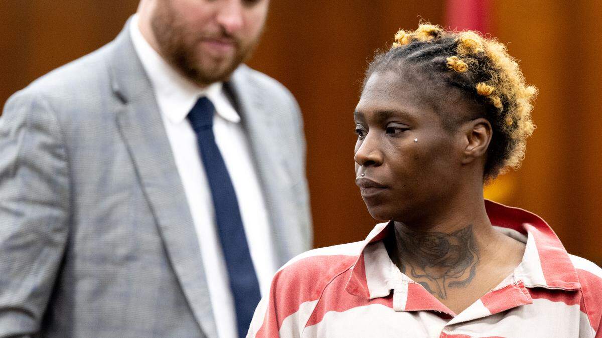 Ayiesha Bowdry appears in Harrison County Circuit Court in Biloxi on Thursday, Feb. 19, 2026.