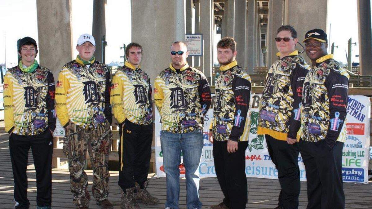 D'IBERVILLE HIGH SCHOOLMembers of the D'Iberville High School Fishing Club are Hayden Jarrett, Daulton Waldrop, Marcus Kulp, Assistant Coach Joey Cates, Coty Seaton, Taylor Shaw, Coach Steven Ramsey.