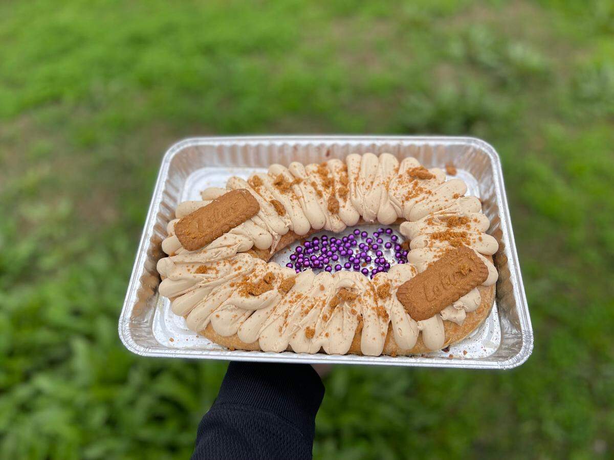 The cookie butter king cake from Susan’s Sassy Sweets in Waveland.