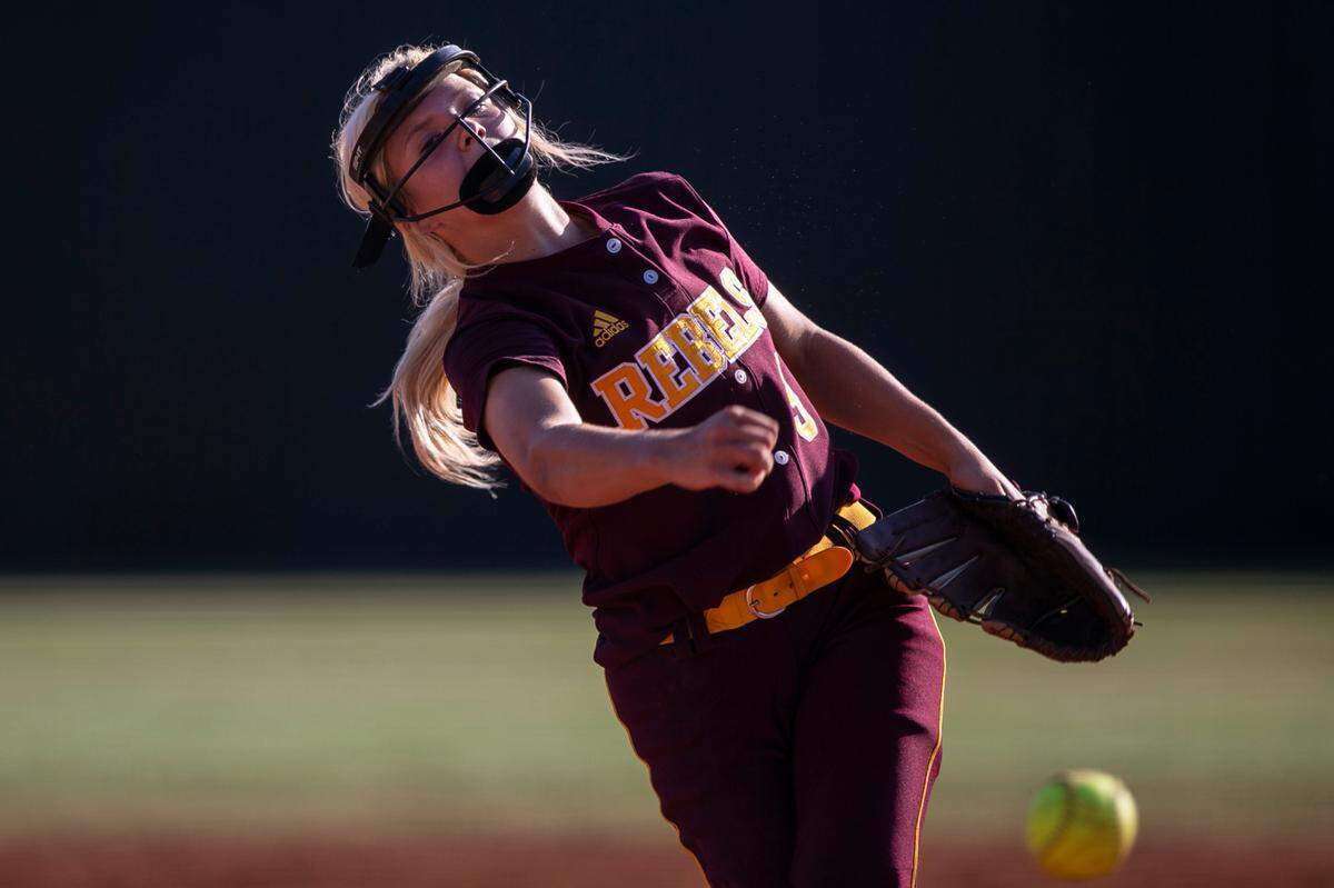 George County’s Gracie Magee pitches during a game against Vancleave at Vancleave High School on Friday, May 6, 2022.