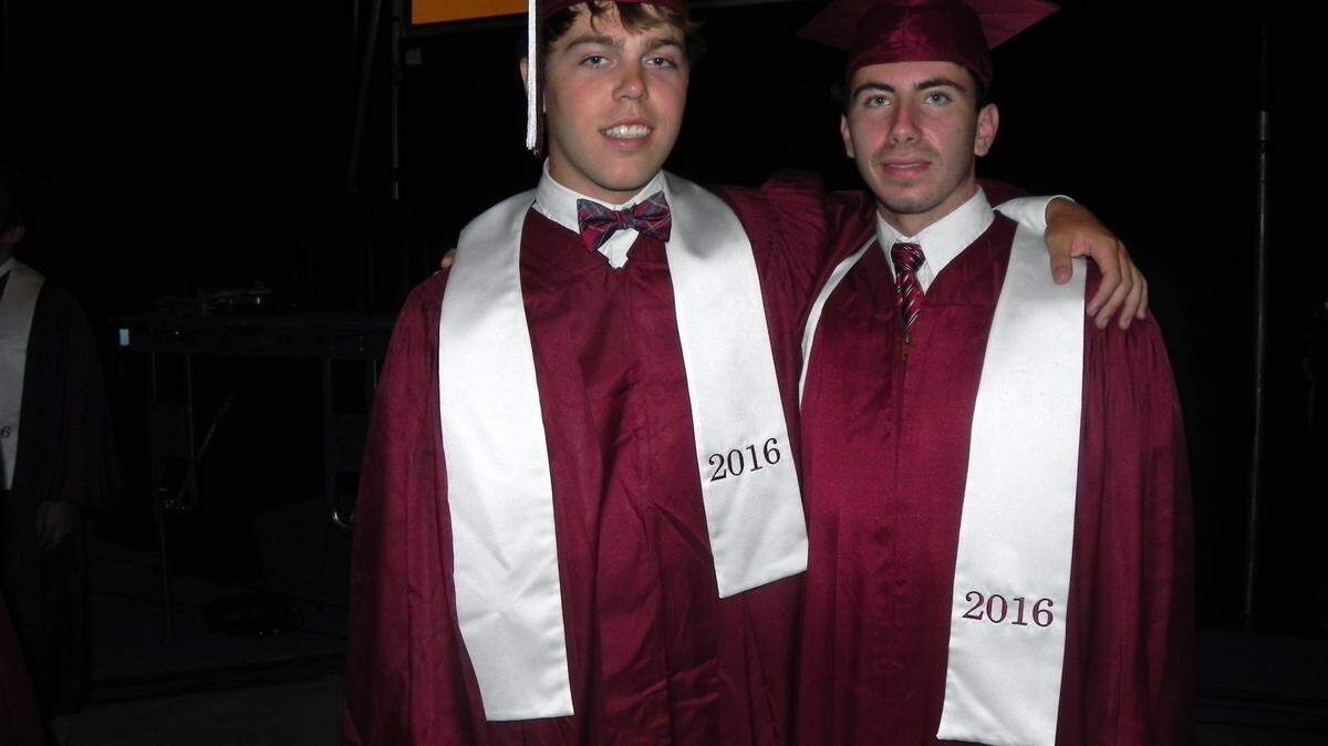 DARRIN WILLIAMS/SPECIAL TO THE SUN HERALD 
 Long Beach High graduates Liam Cogley and Austin Loveless are joining the military after they graduate. Cogley is joining the Army and Loveless the Navy.