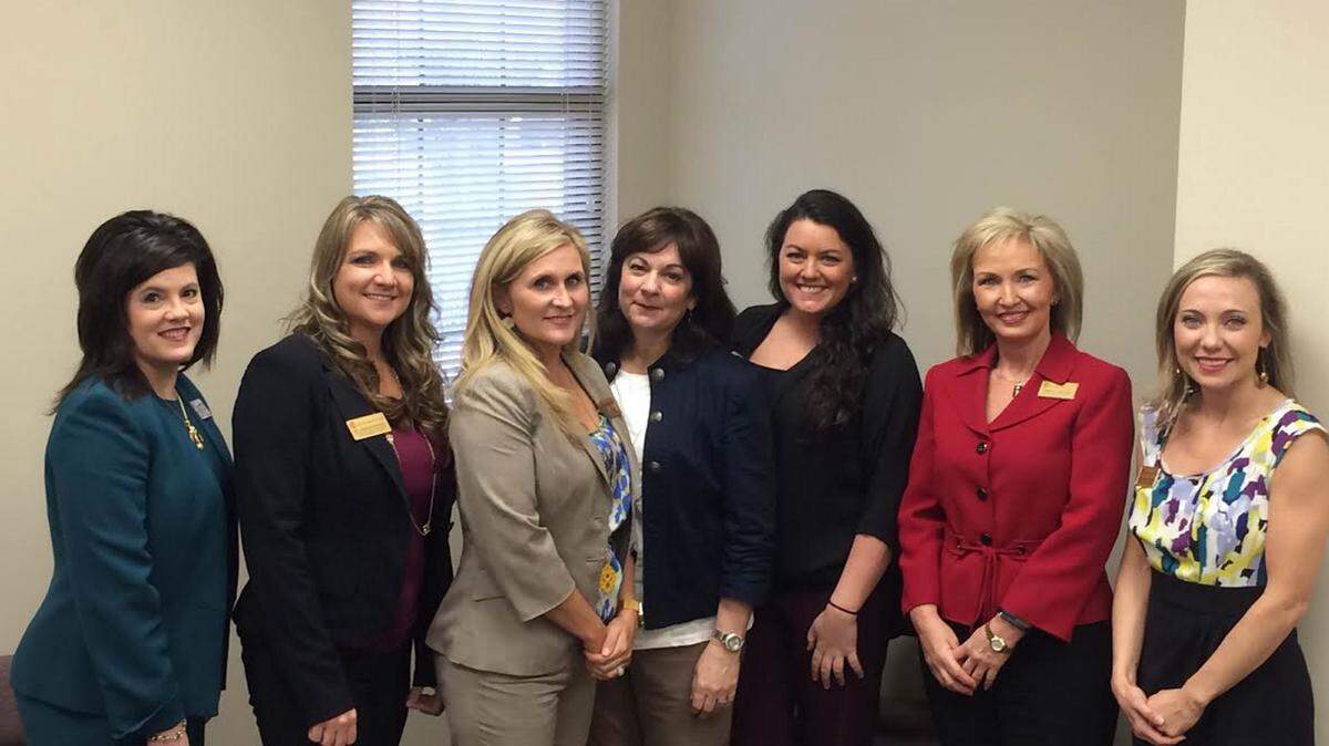 REGINA ZILBERMINTS/SUN HERALDSeveral of the 13 female administrators at Pearl River Community College: Jana Causey, Amanda Parker, Jennifer Seal, Delana Harris, Amy Townsend, Tonia Moody and Maghan James.