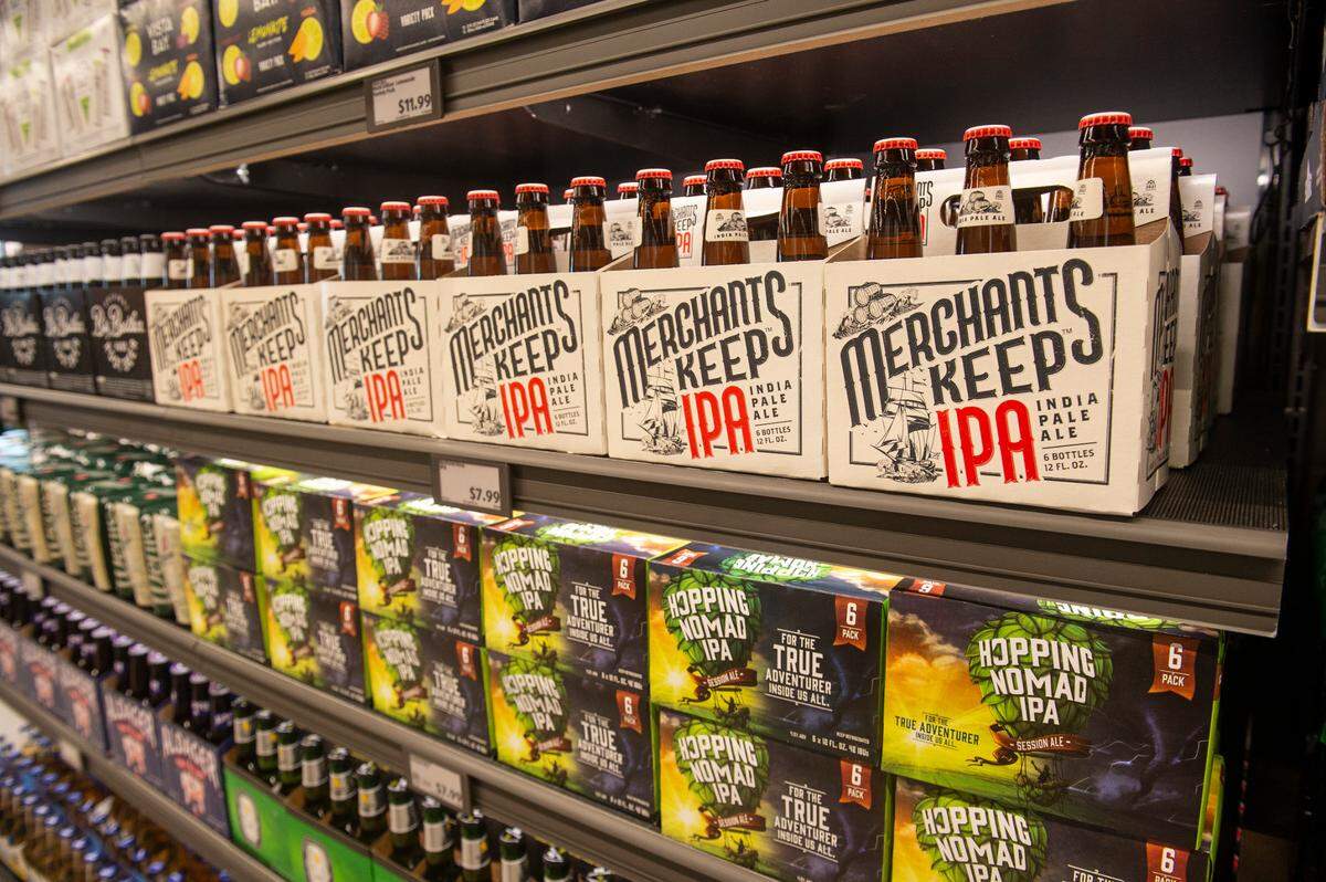 A beer selection is available at Aldi in Ocean Springs on Wednesday, Aug. 24, 2022.