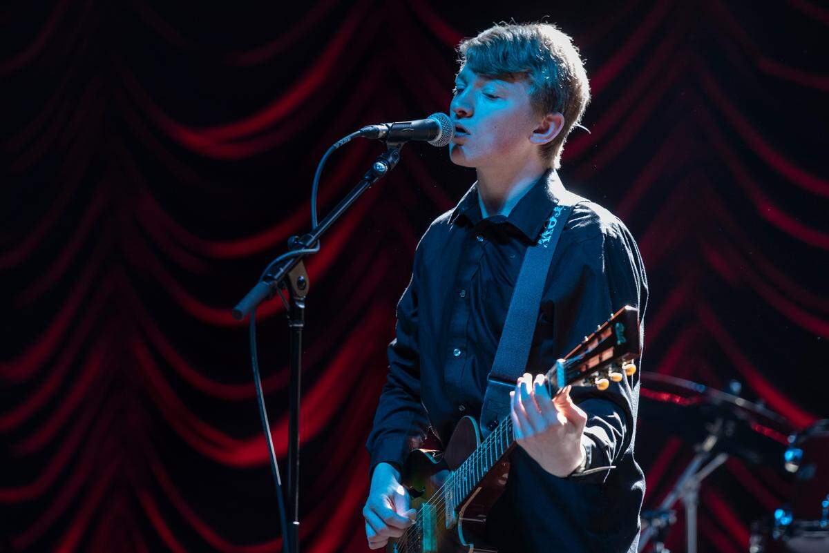 Andrew Sullivan, 16, of Vancleave performs during a lunch for Biloxi’s first responders at Ground Zero Blues Club in Biloxi on Thursday, Feb. 10, 2022. Sullivan and his band, 6 String Andrew, will perform as an opening act on Feb. 12, 2022 at 7 p.m. at the new venue.