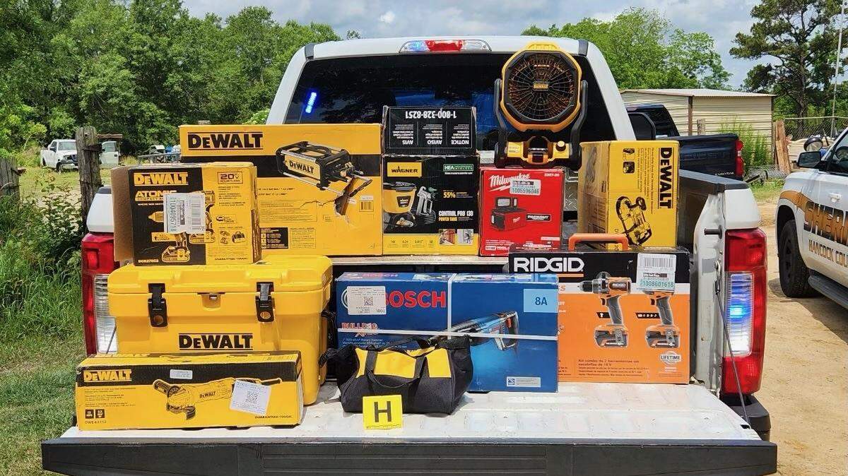 The Hancock County Sheriff’s Department recovered stolen property and controlled substances at a Kiln Residence on Wednesday, May 10, 2023.