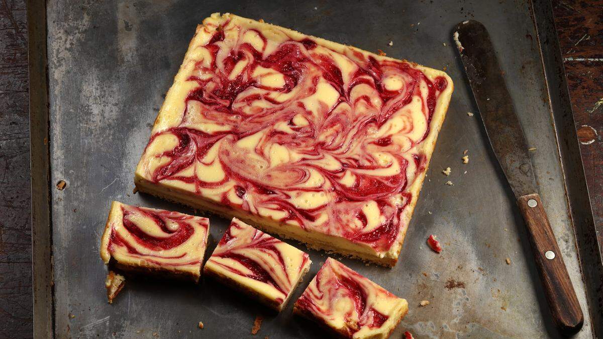 E. JASON WAMBSGANS/CHICAGO TRIBUNE/TNSThese raspberry cheesecake bars will take you about an hour to make.