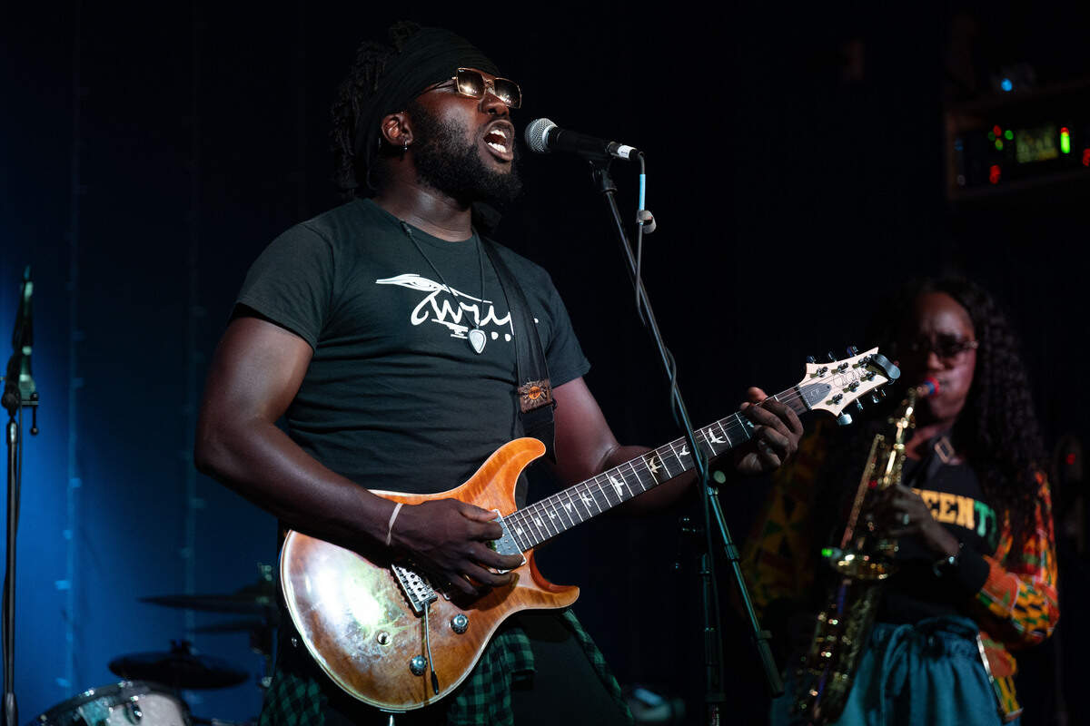 Twurt Chamberlain performs during a Juneteenth celebration at 100 Men Hall in Bay St. Louis on Friday, June 19, 2026.