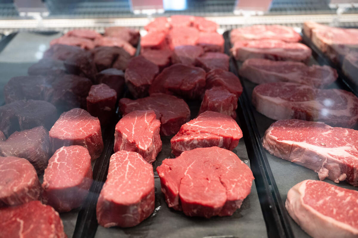A big variety of choice steaks are on display at Johnny Pizmo’s Butchery and Marketplace in Gulfport.