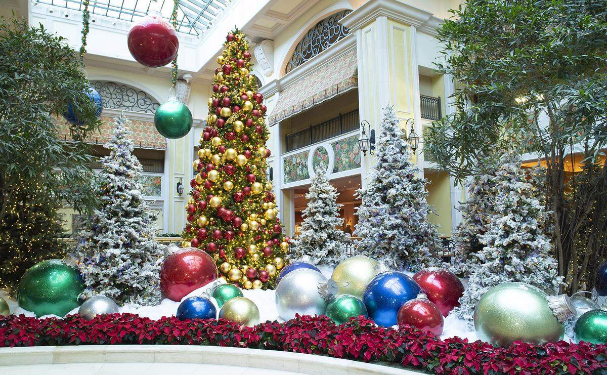 Christmas decor at the Beau Rivage in Biloxi makes it a favorite backdrop for family holiday photos. The Beau Rivage will host a month of special events in December.
