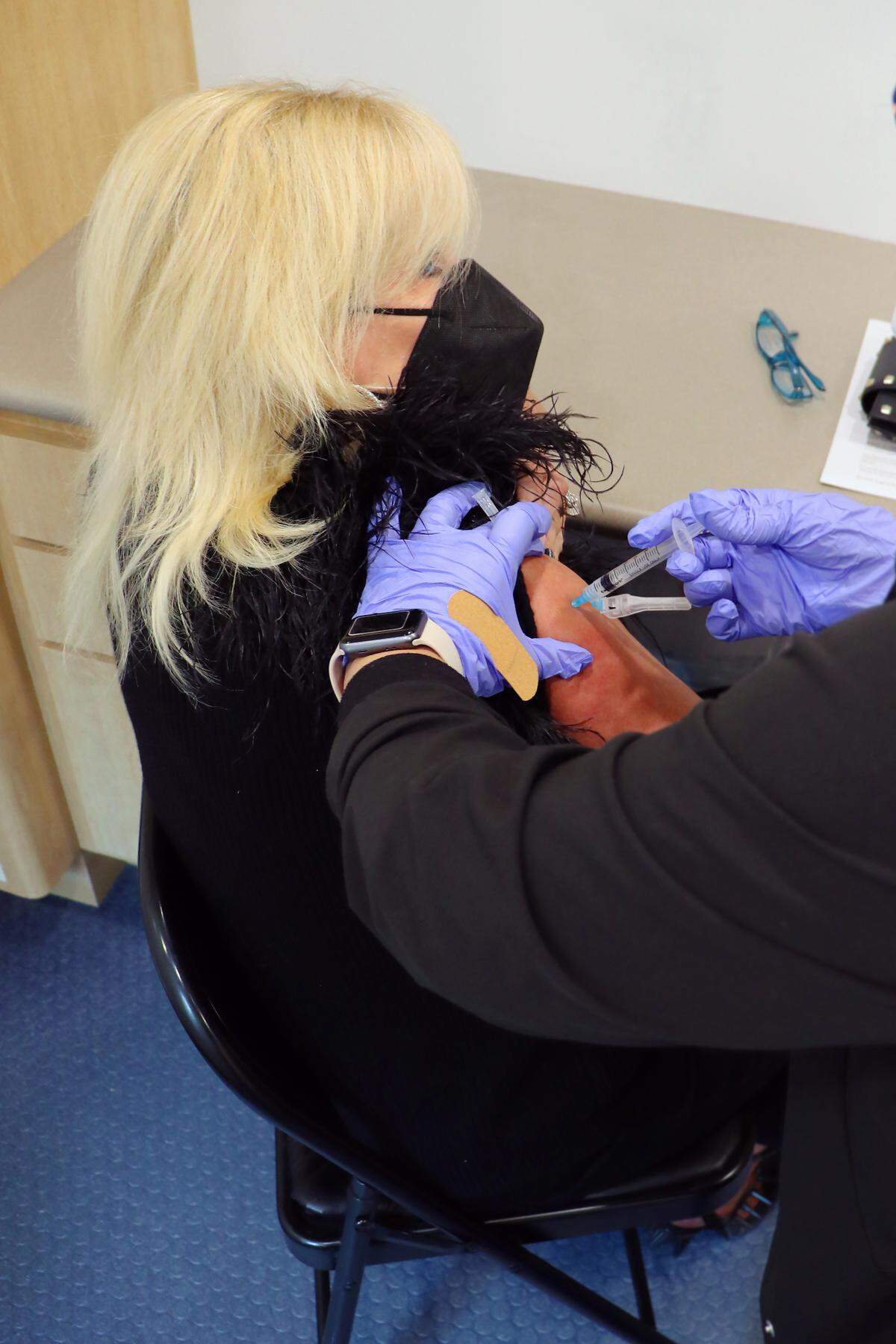 LuAnn Pappas, CEO of Scarlet Pearl Casino in D’Iberville, gets vaccinated against the coronavirus in 2021. Scarlet Pearl was the first casino in the U.S. to get 100% vaccination rate for employees and managers.