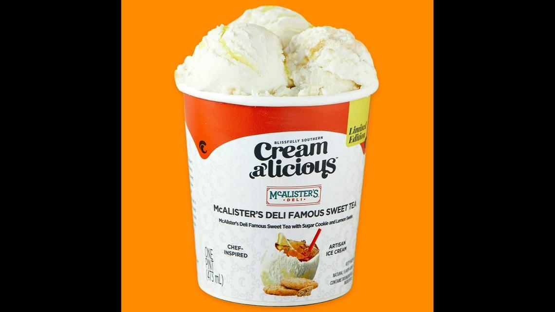 McAlister’s Deli and Creamalicious launched Sweet Tea Ice Cream to celebrate National Iced Tea Day on June 10.