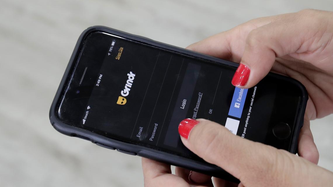 A California man faces robbery charges after being accused of robbing 21 men he met on Grindr. (AP Photo/Hassan Ammar, file)