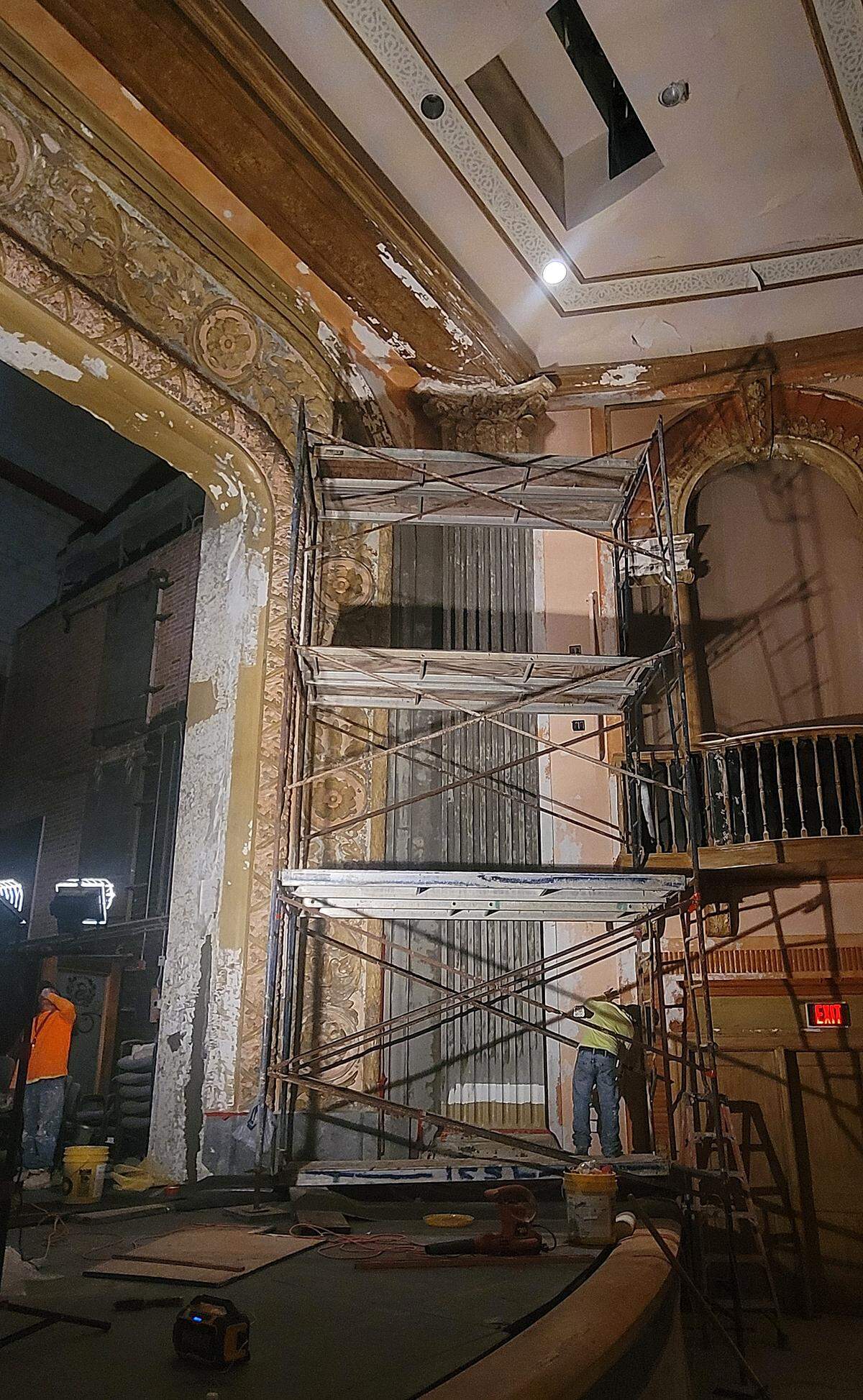 The Biloxi Saenger Theatre restoration as it appeared in December 2024. After years of waiting, South Mississippi residents should be able to enjoy events again at the historic theater in about 12 weeks, Biloxi Mayor Andrew “FoFo” Gilich said.