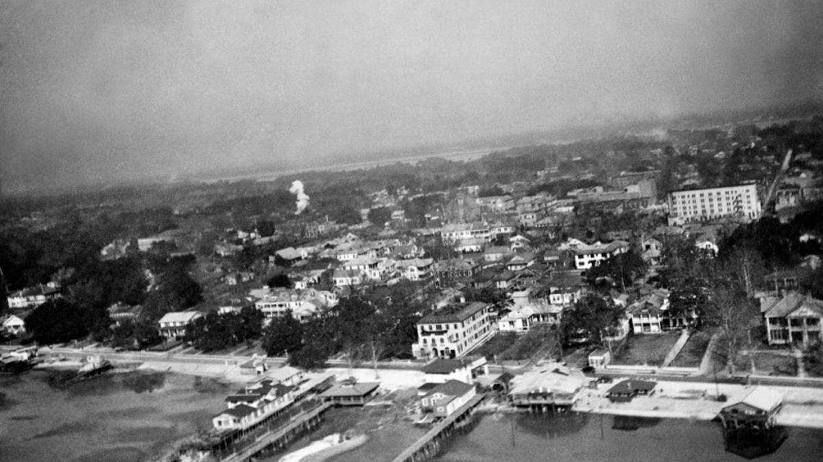 COURTESY RANDY RANDAZZODue to the 1947 hurricane and Hurricane Camille in 1969, none of the beach-road buildings in this picture exists today except the Magnolia Hotel, which was moved north and renovated after Camille.