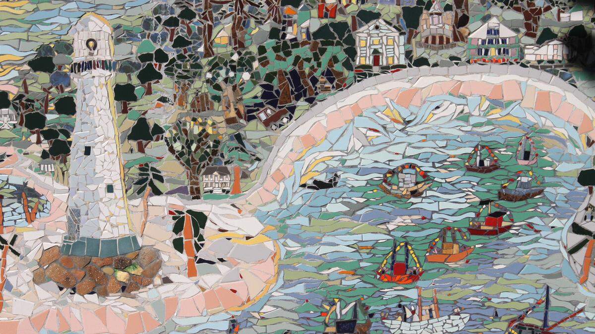 JOHN FITZHUGH/SUN HERALD 
 Detail from the Biloxi Tricentennial mural. Tidelands Fund in Biloxi on Friday Dec. 17, 2015. Biloxi wants to spend $750,000 of the Tidelands Fund to relocate the Tricentennial mural from Ohr Street to Tricentennial Park east of Ohr-OÇÙKeefe Museum of Art. The money would also be for additional improvements at the park.