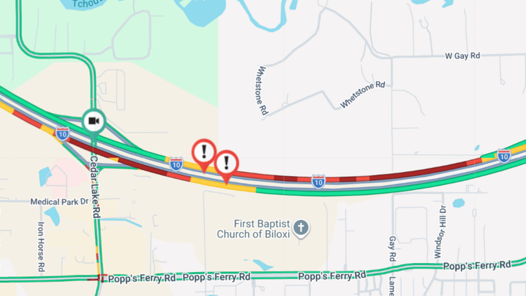 Update: Concrete spill cleared, traffic back to full speed on I-10 in South MS