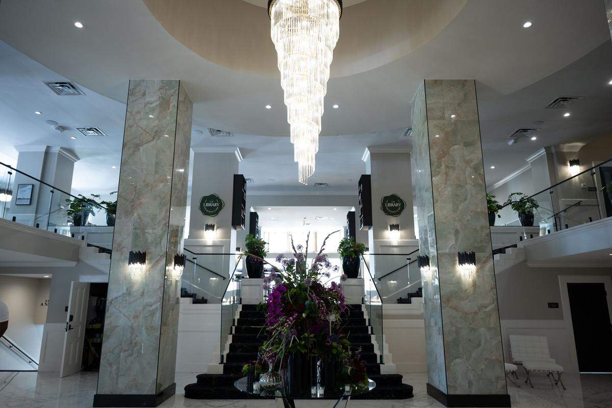 The main lobby to the Markham Hotel in Gulfport on Thursday, April 23, 2026.