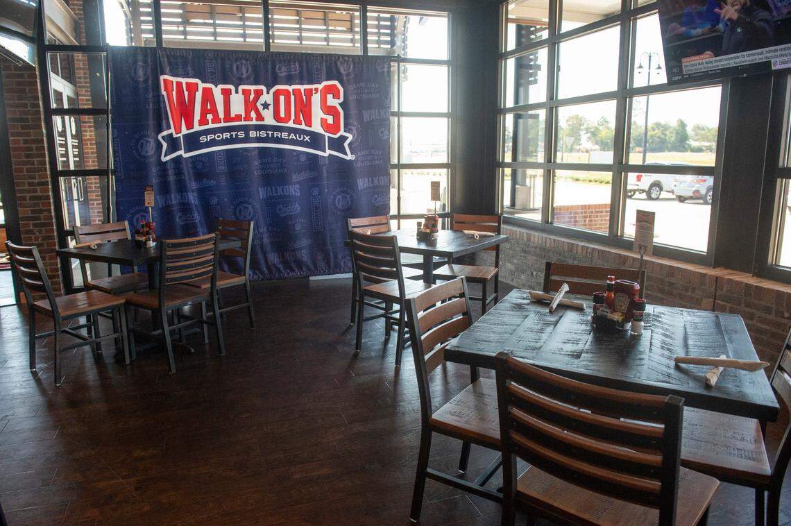 The dining area near the bar at Walk-On’s Sports Bistreaux in D’Iberville will get an official debut Sept. 26 following the ribbon cutting.