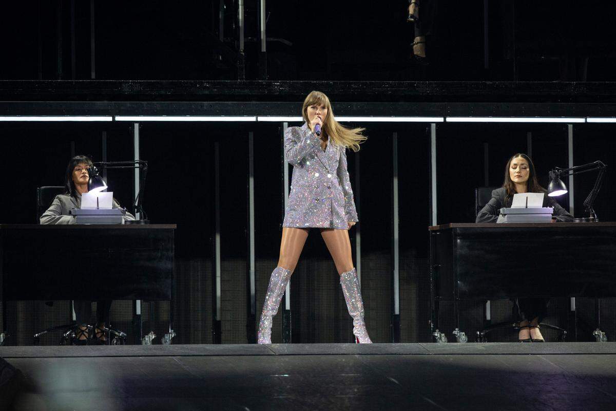 Taylor Swift preforms “The Man” during a stop on The Eras Tour at the Cesars Superdome in New Orleans on Friday, Oct. 25, 2024.