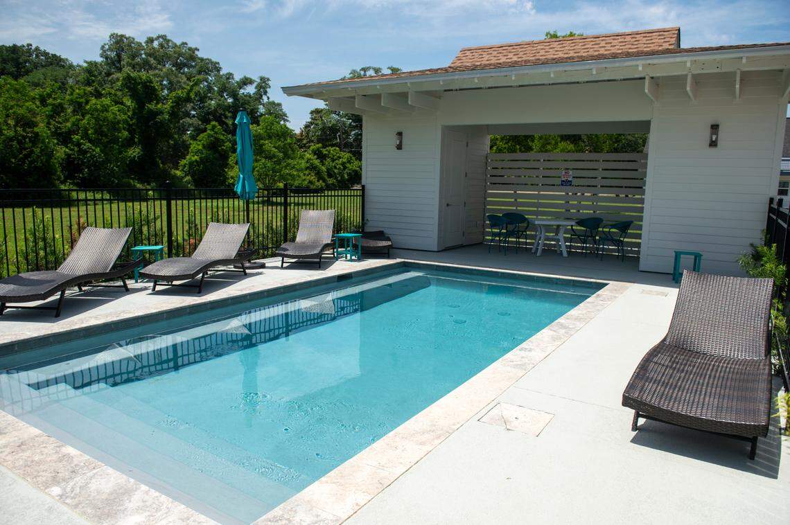 The pool at Cottages by The Gulf, which opened in March, features six short term rental units as well as twelve units that are owned or leased long term.