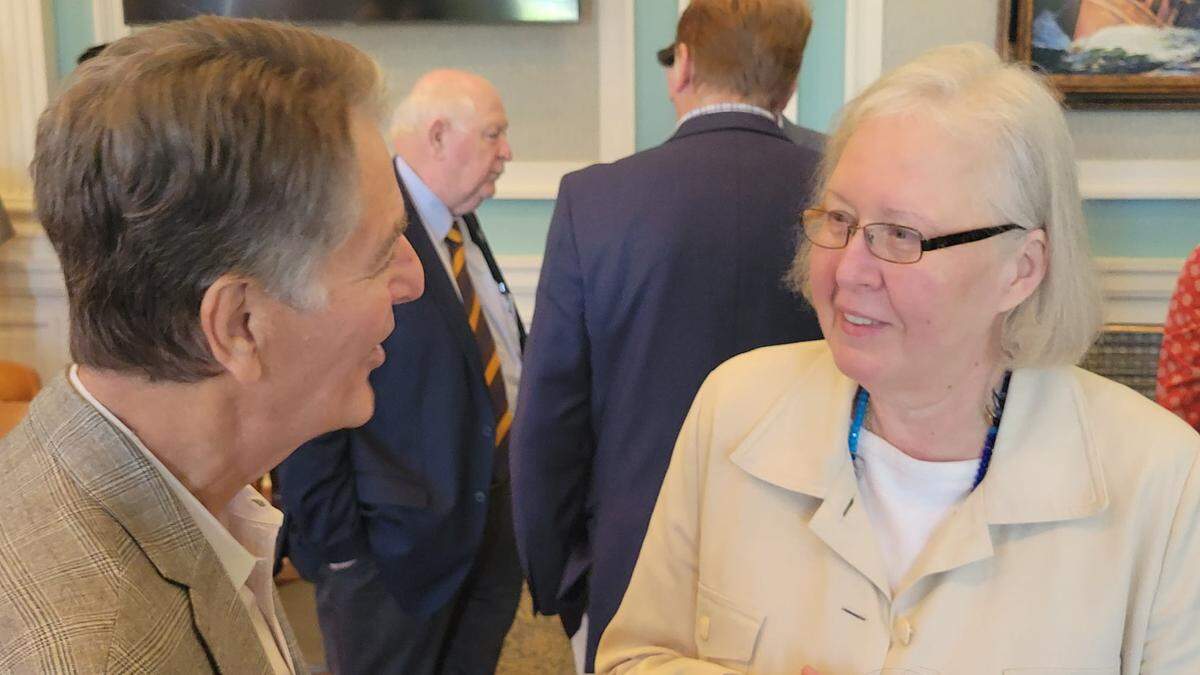 Sanja Lakovic, Croatian Consul General of the Republic of Croatia in Chicago, is welcomed to Biloxi by Mayor Andrew “FoFo” Gilich when she visited the city in 2022. The president of Croatia will lead a delegation to Biloxi in late September. All four of Gilich’s grandparents came to Biloxi from Croatia and many other descendants of Croatians also live in Biloxi.